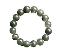 GBASDXU Braccialetto Feng Shui della ricchezza, Talismano amuleto curativo con cristallo di quarzo verde naturale for la ricchezza (8 mm)