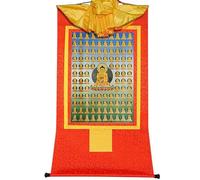 GBASDXU Buddismo tibetano Thangka， Arazzo buddista, thangka tibetano, buddha, 100 Shakyamuni (Gautama Buddha, Siddhattha Gotama, Siddhartha Gautama), pittura Thangka, broccato,