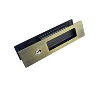 GBASDXU Maniglia con serratura per porte scorrevoli, Serratura for Porta Scorrevole In Lega Di Zinco Addensata Pieghevole Incorporata - Tipo Di Gancio Invisibile Antifurto