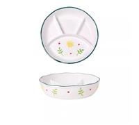 GBASDXU Piatti con divisori, Piatti Divisi for La Cena Domestica In Ceramica A Scompartimenti for Adulti
