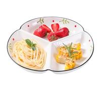 GBASDXU Piatti con divisori, Piatto Da Insalata Da Dessert Piatto Da Pranzo Diviso In Ceramica, 7'' 8'' 9'' Dimagrante Con 3 Sezioni