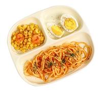 GBASDXU Piatti con divisori, Piatto Piano In Ceramica, Piatto Dietetico Bariatrico Piatto Semplice Diviso Con 3 Scomparti, 1 Confezione