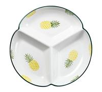 GBASDXU Piatto Da Portata In Ceramica, Piatto Da Portata Diviso Riutilizzabile, Piatto Dietetico for Il Controllo Delle Porzioni Da 7/8/9 Pollici(C,8in)