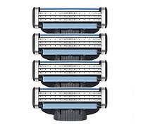 Gbbazu Lame da rasoio da uomo per Mach 3 Lame da rasoio, Lame di ricambio per rasoio manuale, 3 lame in acciaio da rasoio, Rasoio da uomo per rasatura liscia, Fit for Gillette Mach3 (4 Pezzi)