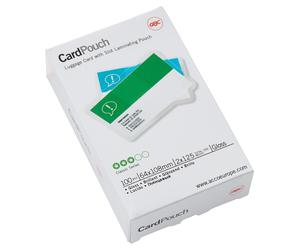 GBC Buste Pouch Card Lucide per Plastificazione, 64 x 108 mm 2 x 125 Micron, Con