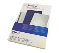 GBC - CE080070 - Copertine Traditional - A4 - 220 gr - cartoncino liscio - bianco - GBC - conf. 100 pezzi - 26986 - Conf. da 1 Pz.