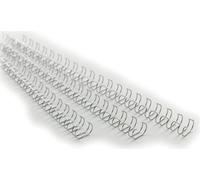 ACCO REXEL Dorsi per rilegatura IB160639 – 8 mm, 21 anelli, 70 fogli, A4, argento, 100 pezzi