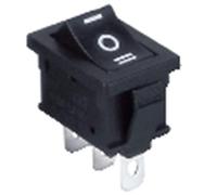 GBC DEVIATORE UNIPOLARE A BILANCIERE 10A 125V AC 6A 250V AC NERO ON-OFF-ON