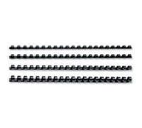 Gbc Dorsi Plastici 21A 22Mm 100Pz - Nero - 4028602, Confezione da 100 22 mm Conf