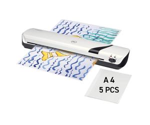 GBC Inspire+ Plastificatrice A3 con Tempo di Riscaldamento di 4 Minuti e Leva di Rilascio Anti-Inceppamento, Include una Confezione da 5 Pouch, Plastificazione a Caldo e a Freddo - Bianco (4410032)