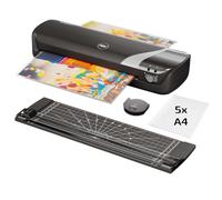 GBC Inspire+ Set 4 in 1 con Plastificatrice per Documenti in Formato A4, Taglierina, Arrotondatore Angoli e Confezione di Pouch - Bianco (4410036)