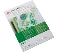 Pouches per plastificatrici GBC 3200745 - 245894 Formato utile 303x426 mm - Formato a3 - Spessore 75 micron per lato - Colore trasparente - Conf 100 - 3200745