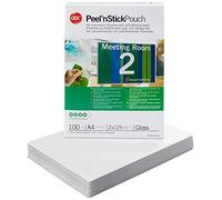 GBC Pouch Confezione da 100 Buste per Plastificazione a Caldo, con Finitura Lucida e Retro Adesivo, in Formato A3, Spessore di 2 x 125 Micron, 303 x 426 x 2 mm, 3747236