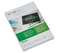 GBC Carteras Plastificacion Mate - A4, 2x125 Micras - Resistente Al Agua - Acabado Mate - Tamaño 216x303mm - Superficie Escrib