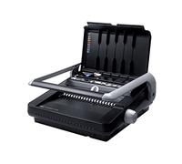Rilegatrice a dorsi plastici GBC CombBind C340 - 663733 Macchina per rilegare fino a 450 fogli con dorsi plastici di diametro 51 mm con capacità di perforare 25 fogli dal peso di 10,16 kg e dimensioni 445 X 450 X 200 mm in confezione da 1 Pz.