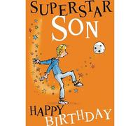 GBCC Biglietto di auguri di compleanno per figlio, motivo: calciatore David Walliams, sportivo, per un figlio superstar, per ragazzi