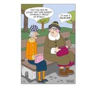 GBCC Divertente biglietto di auguri di compleanno per uomini o donne, scherzo con insalata, divertente biglietto di auguri di compleanno con scritta in lingua inglese "Did You See Me Leave That Bar