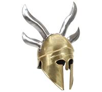 GBCDSWBR Casco da guerriero greco, replica antica in acciaio, casco medievale per LARP, cosplay, reenactment e feste in costume, casco in acciaio calibro 18 con design storico