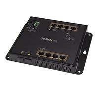 Switch di rete StarTech.com Ethernet Gigabit a 8 porte PoE+ con 2 connessioni SFP - Gestito Montabile Parete accesso frontale [IES101GP2SFW]