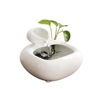 GBEVAUEIO Fontana da Tavolo Circolazione dell'Acqua Che scorre in Ceramica Invito alla ricchezza Fontana da Tavolo Decorazione for Ufficio Fontana da Tavolo da tè Piccola Decorazione Fontane(Bianco)