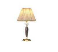 GBEVAUEIO Tavolini Lampade da tavolo in stile tradizionale ornato in cristallo di vetro ad alto taglio Decorazione Soggiorno Camera letto Casa Comodino per l'arredamento(Champagne Color,Push button)