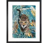 Gbeye Framed Print Curious Jaguar In The Rainforest (40x50cm) GB EYE