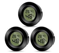 Gbformat 3PCS Igrometro Termometro Digitale per Interni Termometro d'atmosfera Ambiente,Monitor di Temperatura e Umidometro Mini Misuratore di Umidità Accurato per Il Benessere in Ufficio e in casa