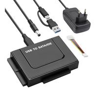 Gbformat 6Gbps Adattatore IDE e SATA, USB3.1 a SATA IDE Adattatore per Disco Rigido USB 3.1, Convertitore SATA&IDE per Unità HDD o SSD da 2,5 e 3,5 Pollici, CD-ROM, CD-RW, DVD-RW