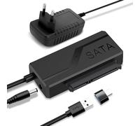 Gbformat 6Gbps Adattatore USB C/USB3.0 A SATAIII/II/I, Cavo SATA A USB 3.0 Per Dischi Rigidi HDD/SSD Da 2,5“/3,5” E Lettori Ottici SATA Con Alimentatore 12V/2A, UASP