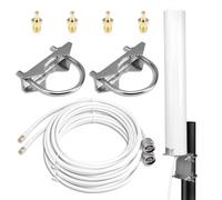 Gbformat 7-12dBi 698-3800MHz Antenna 5G 4G LTE Amplificazione del Segnale Esterna MimoOmnidirezionale Compatibile con Router Modem 4G LTE 5G, Adattatore TS9 SMA CRC9, Ricezione Segnale a Lungo Raggio