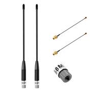 Gbformat 868MHz Antenna LoRa 10dBi per Meshtastic LoRa Long Range Soft Whip-Antenne, SMA Maschio 195 mm + Cavo da (U.FL IPX) a SMA Femmina per ESP32, LoRa 32 V3, LoRa32u4 II (2 pezzi)