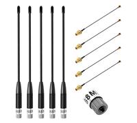 Gbformat 868MHz Antenna LoRa 10dBi per Meshtastic LoRa Long Range Soft Whip-Antenne, SMA Maschio 195 mm + Cavo da (U.FL IPX) a SMA Femmina per ESP32, LoRa 32 V3, LoRa32u4 II (5 pezzi)