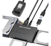 Gbformat Adattatore USB3.0 IDE e SATA, 5Gbps USB3.0 a SATA IDE Adattatore per Disco Rigido ConvertitoreSATA&IDEper Unità HDD o SSD da 2,5 e 3,5 Pollici, DVD-RW,CD-ROM,CD-RW