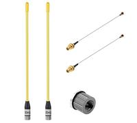 Gbformat Antenna LoRa 10dBi Gain/868MHz per ESP32/LoRa32 V3/LoRa32u4 II, SMA maschio 185 mm + (U.FL IPX) a SMA femmina cavo per antenna Mesh tastic LoRa Long Range Soft Whip (2PCS giallo)