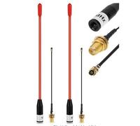 Gbformat Antenna LoRa 10dBi Gain/868MHz per ESP32/LoRa32 V3/LoRa32u4 II, SMA maschio 185 mm + (U.FL IPX) a SMA femmina cavo per antenna Mesh tastic LoRa Long Range Soft Whip (2PCS rosso)