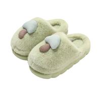 GBGRHM Y2k - Pantofole da donna con schiena scoperta, calde, soffici, invernali, da casa, carine e accoglienti, Verde, 35 EU