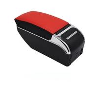 GBGWRMRYX Braccioli per Hyundai per Touring per Elantra per I30 I30cw Bracciolo Centrale per Auto Contenitore Interno Poggiagomiti con USB Poggiabraccio(B-Black Red Panel)