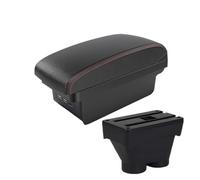 GBGWRMRYX Braccioli per Peugeot 208 2012-2015 2016 2017 2018 Box Bracciolo Auto Parti Adattamento Dettagli Box Portaoggetti Interno Accessori Supporto Poggiabraccio(B1 Black Red 3 USB)