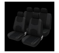 GBGWRMRYX Coprisedili Coprisedili per Auto Universali per 5 Posti per Turisti Poggiatesta Staccabili Coprisedili per Auto in Poliestere Completo Coprisedili(Black Full Set)