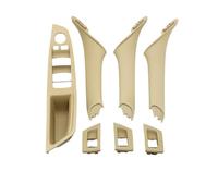 GBGWRMRYX Maniglia Interna Macchina per Serie 5 per F10 2010-2017 7 Pezzi Set LHD Interni in Plastica Porte E Finestre Interruttore sul Pannello Maniglia A Tirare Tirante Porta(LHD Beige 7PCS)