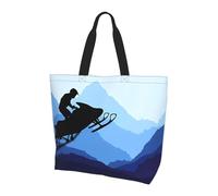 gbhJGK Borsa a tracolla con stampa di strumenti musicali per chitarra, basso, borsa da donna, borsa per la spesa, leggera, da viaggio e per la vita quotidiana, motoslitta., Taglia unica