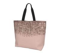 gbhJGK Borsa a tracolla con stampa di strumenti musicali per chitarra, basso, borsa da donna, borsa per la spesa, leggera, da viaggio e per la vita quotidiana, Rosa cipria Oro Rosa, Taglia unica