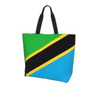 gbhJGK Borsa a tracolla con stampa di strumenti musicali per chitarra, basso, borsa da donna, borsa per la spesa, leggera, da viaggio e per la vita quotidiana, Bandiera della Tanzania, Taglia unica