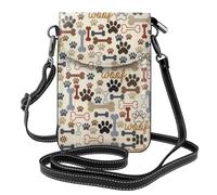 gbhJGK Borsa per cellulare piccola con stampa di citazioni sul gioco, borsa a tracolla, design in pelle per uso quotidiano, viaggi e shopping, Zampa di ossa di cane., Taglia unica
