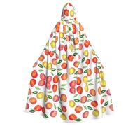 gbhJGK Mantello con cappuccio per Halloween, mantello per costume da strega, Jedi, mago, mago, strega, mago, unisex, stampa di foglie di pesca