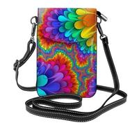 gbhJGK Piccola borsa per cellulare con stampa natalizia con caminetto di Capodanno, borsa a tracolla, design in pelle per uso quotidiano, viaggi e shopping, Colore brillante., Taglia unica