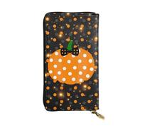 gbhJGK Portafoglio in pelle con stampa bandiera delle Mauritius - Pochette leggera bifold con porta carte, tasca portamonete - Design sottile alla moda, Zucca di Halloween., Taglia unica