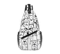 gbhJGK Zaino unisex resistente, leggero, con stampa su tutta la superficie della Terra e della luna, ideale per viaggi ed escursioni, Divertente cane e pecora, Taglia unica