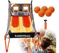 GBHJJ Canestro da Basket Automatico Elettronico Pieghevole, Canestro da Basket, Gioco da Basket Doppio Casa, Include 5 Palloni da Basket e PUM, con Macchina Segnapunti per Bambini Adulti