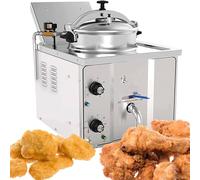 GBHJJ Friggitrice Pressione Elettrica da Banco da 3 Kw, Friggitrice a Pressione Elettrica Banco Commerciale, Macchina per Friggere Cucina in Acciaio Inossidabile, per Snack Bar e Ristoranti
